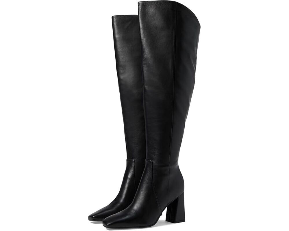 Naturalizer Womens Lyric Wide Calf Over the Knee Boots US 8 M Black Leather NIB